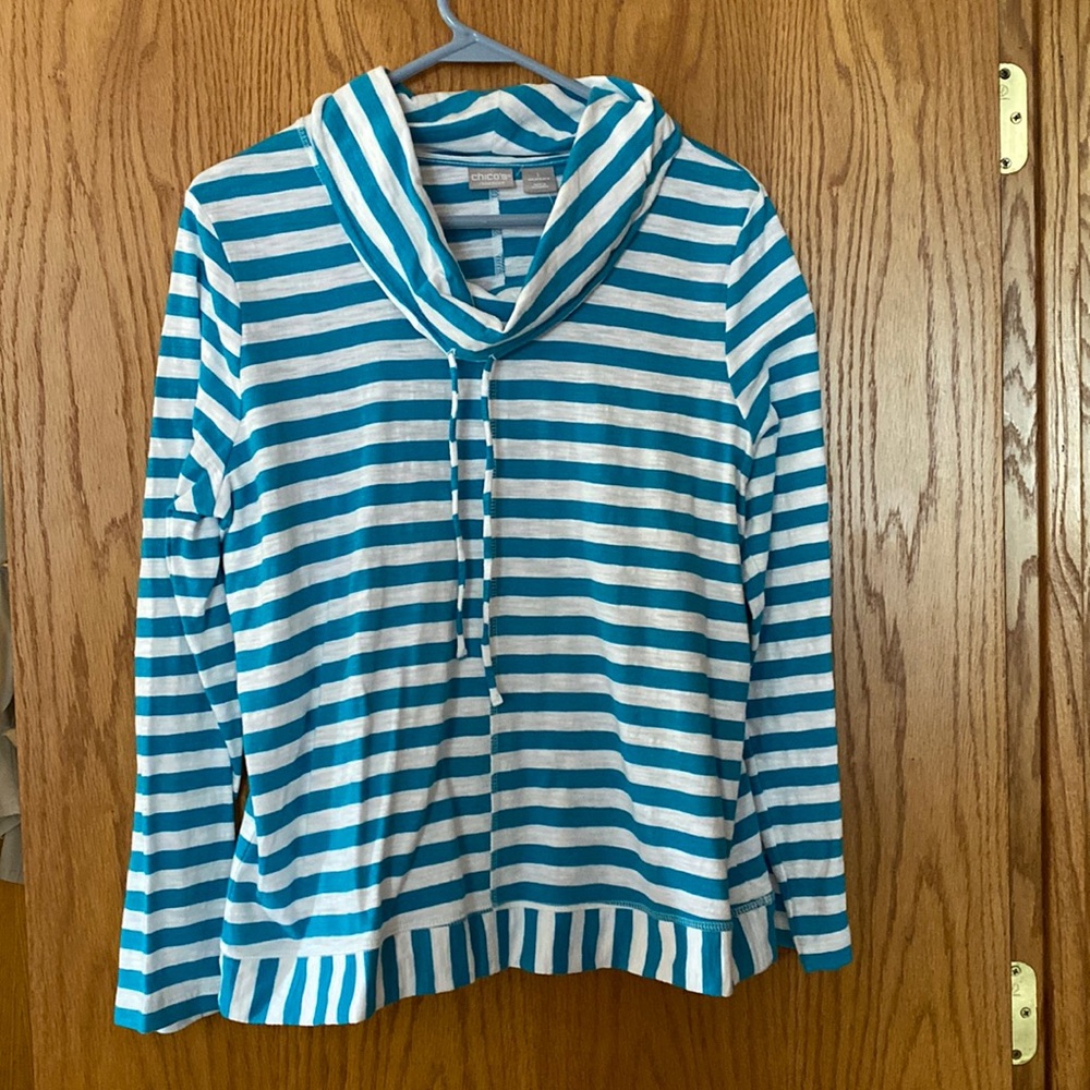 Chico’s Zenergy Stripe Mix Top